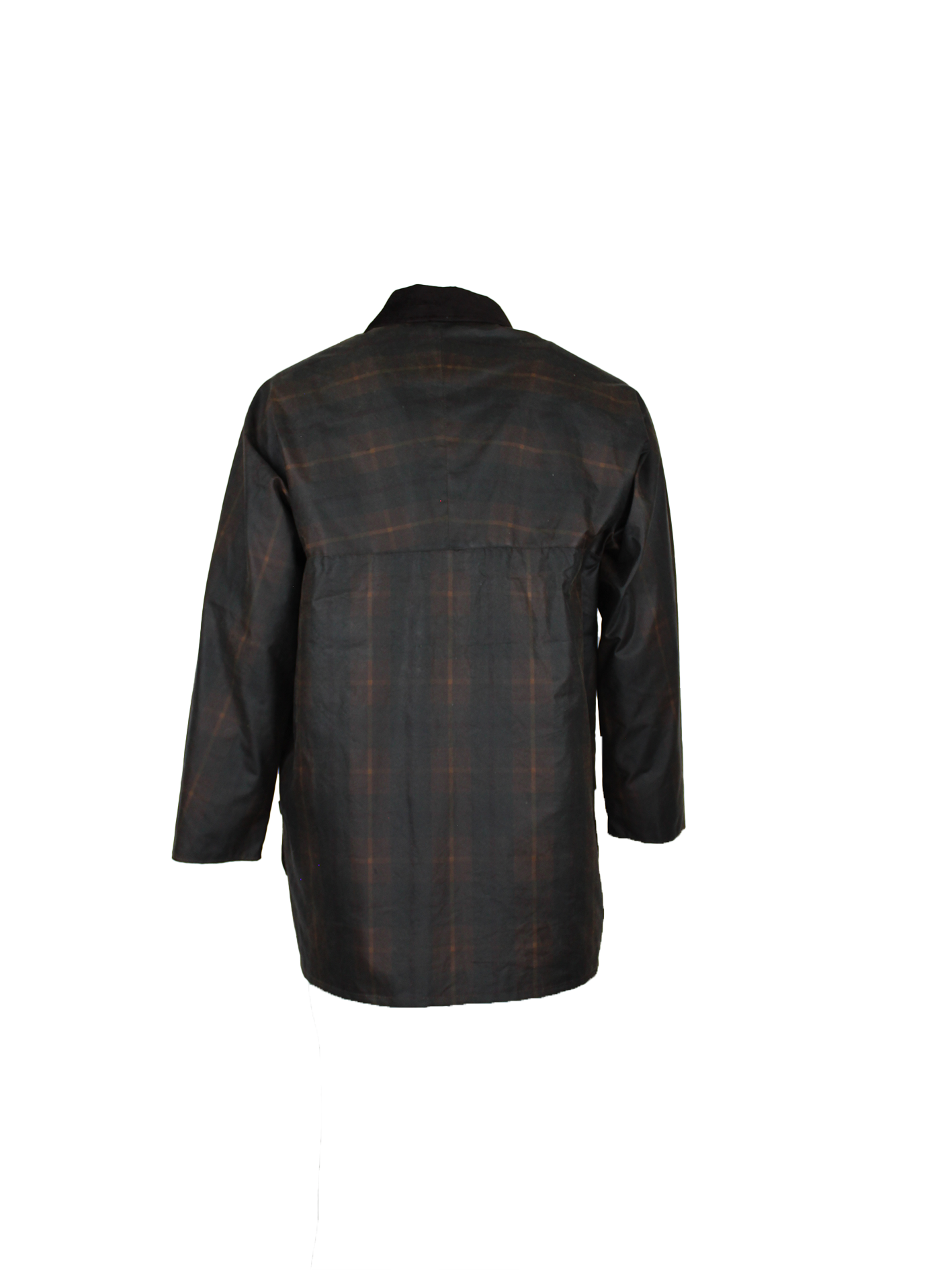 W68 - Men's Tartan Countryman Wax Jacket - HONEY - Oxford Blue