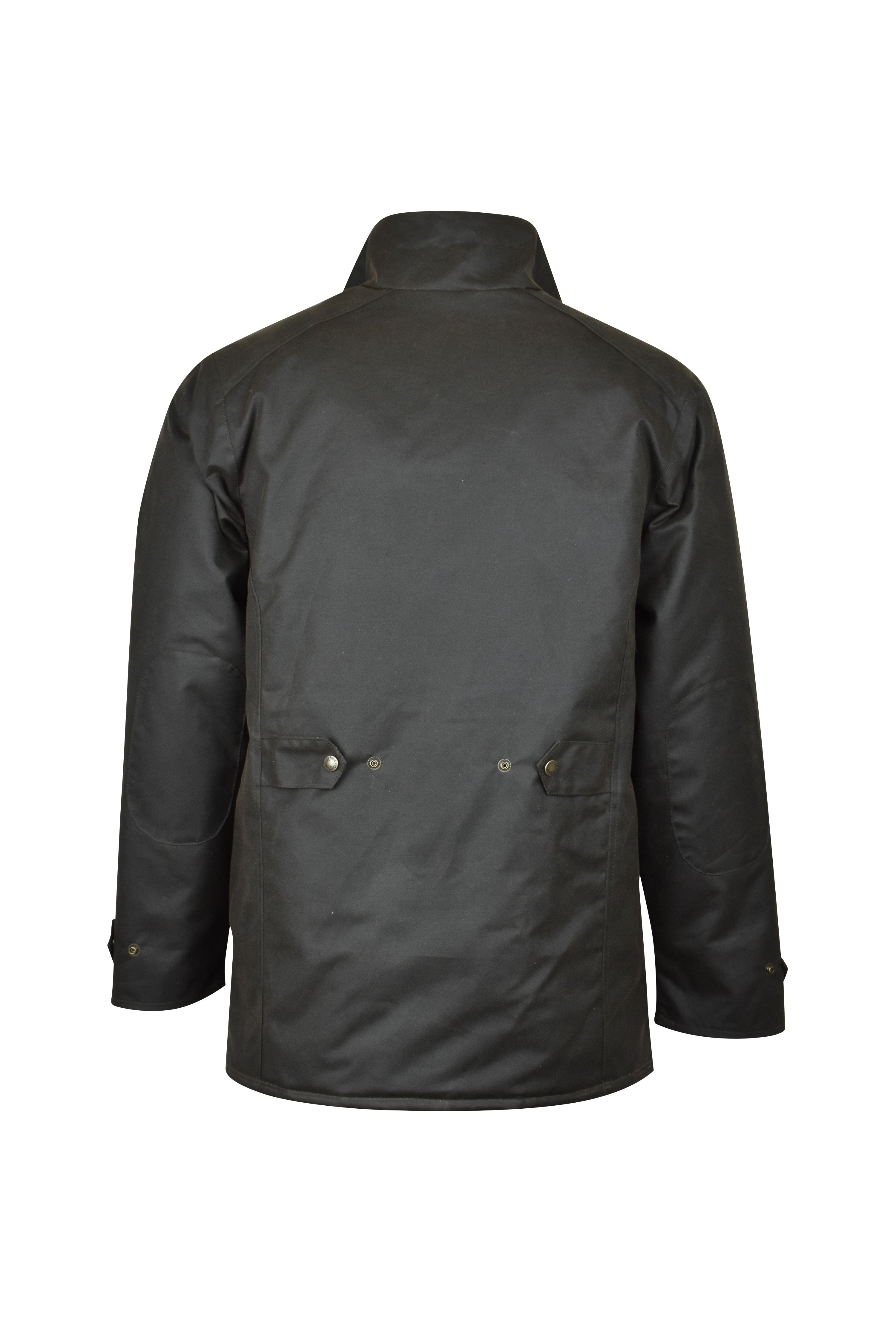 Men s Fiskar Padded Wax Coat DARK OLIVE Oxford Blue