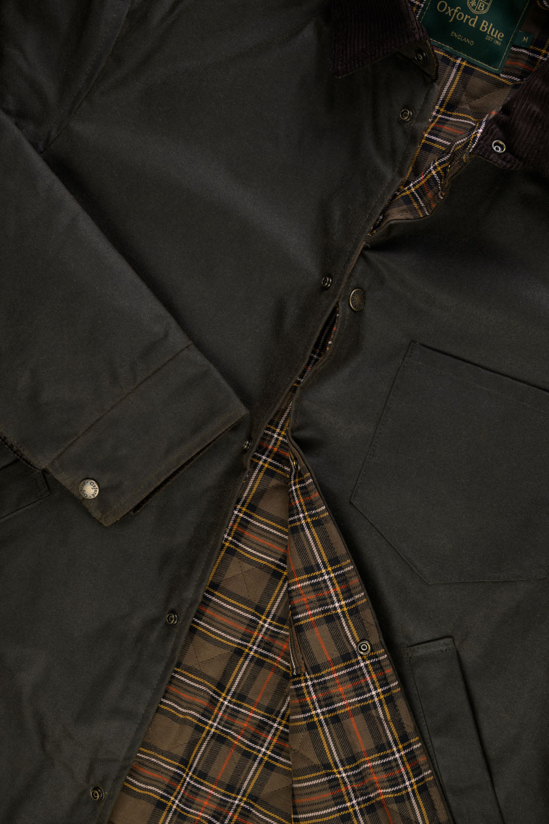 W92 - Men's Piti Wax Overshirt - DARK OLIVE - Oxford Blue