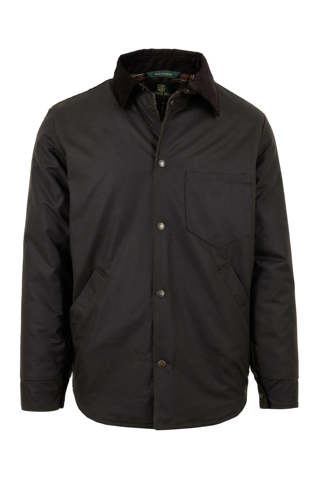W92 - Men's Piti Wax Overshirt - DARK OLIVE - Oxford Blue