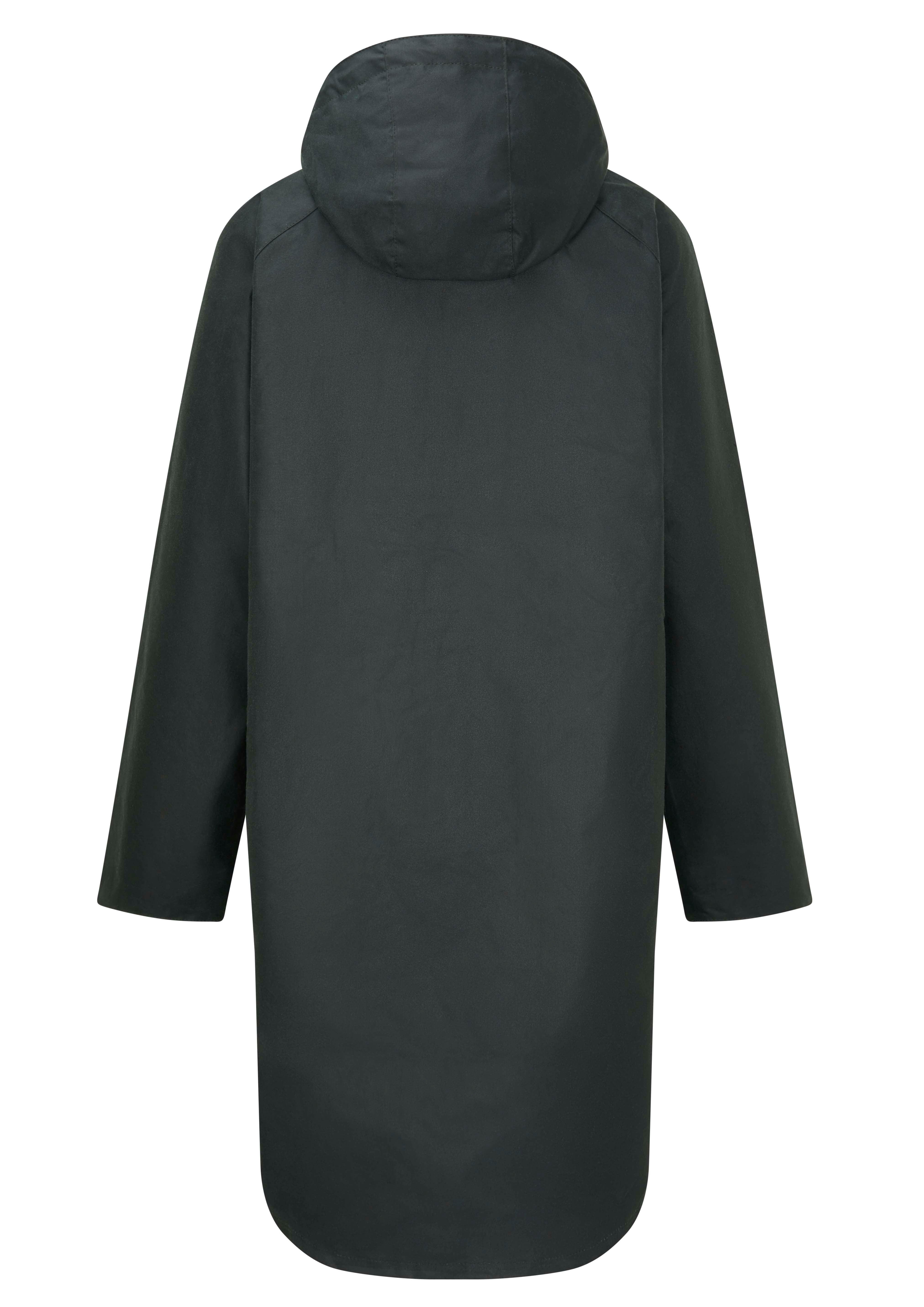 W96 - Women's Devon Wax Coat - GREEN - Oxford Blue