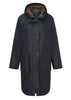 W96 - Women's Devon Wax Coat - NAVY - Oxford Blue