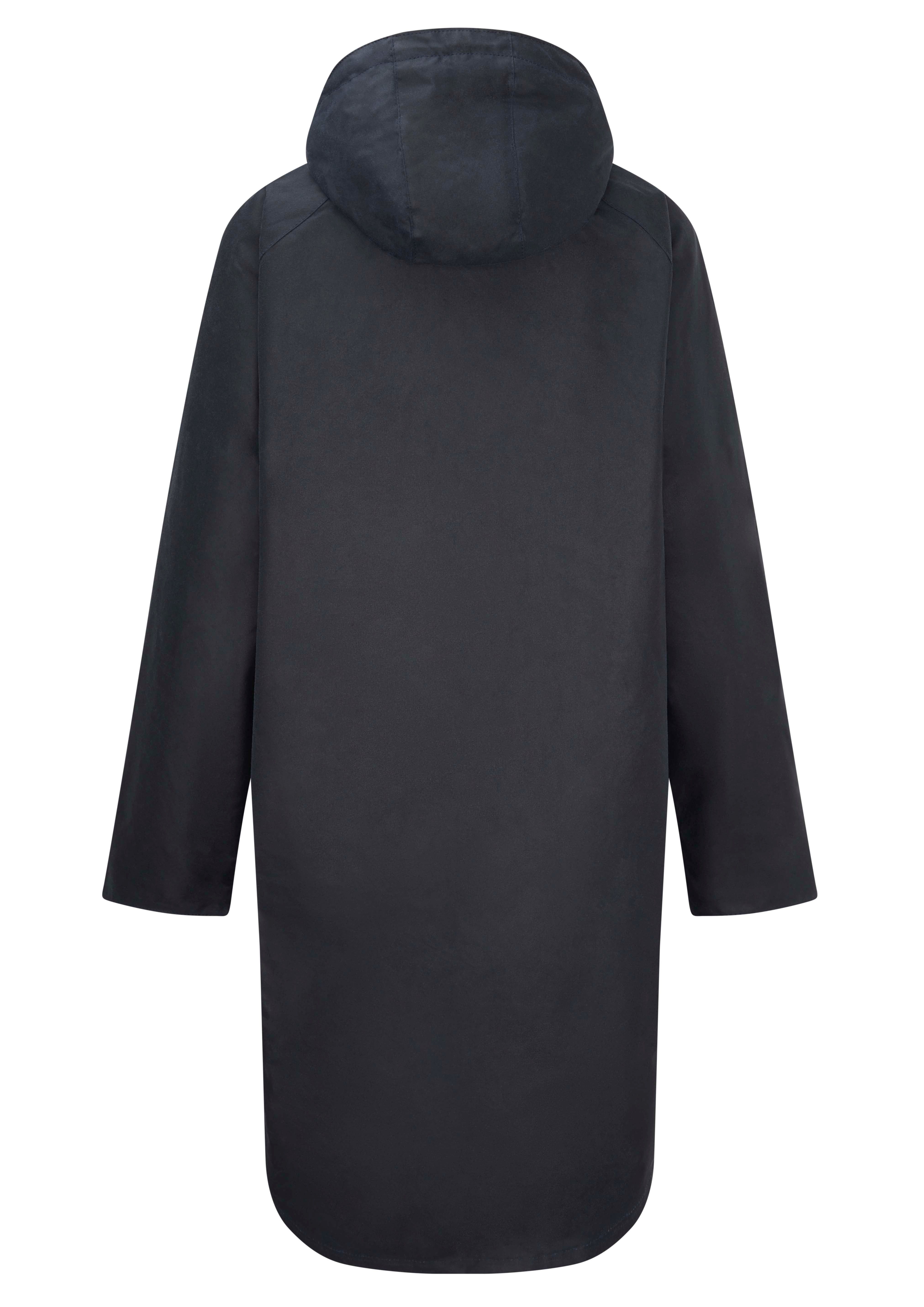 W96 - Women's Devon Wax Coat - NAVY - Oxford Blue