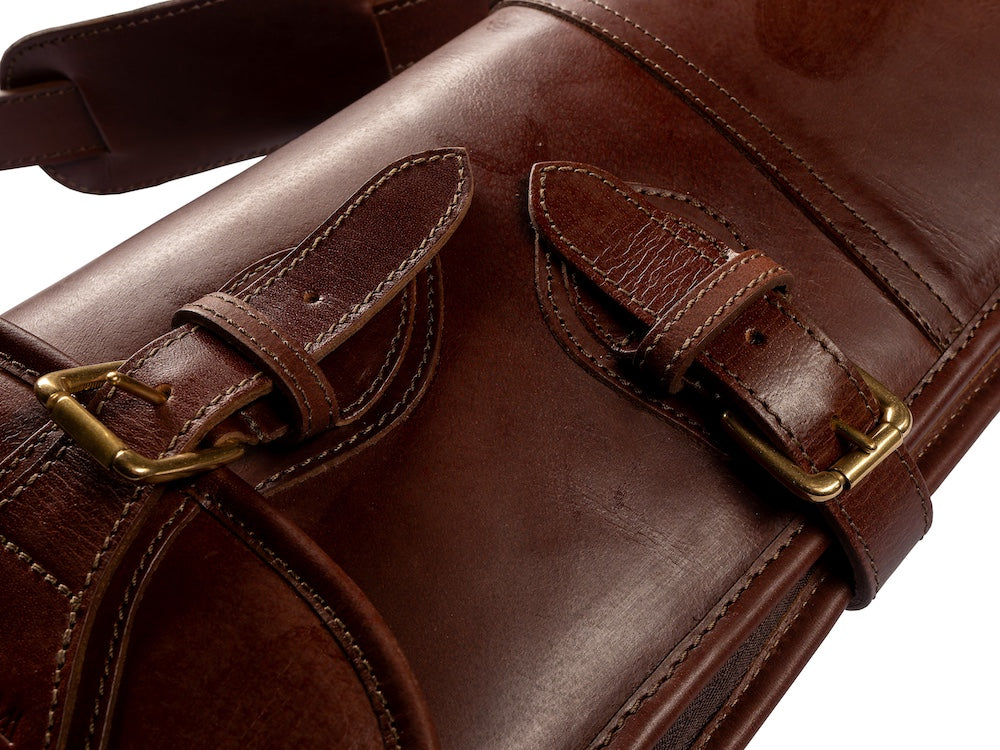 Woodbury Leather Gunslip - BROWN - Oxford Blue