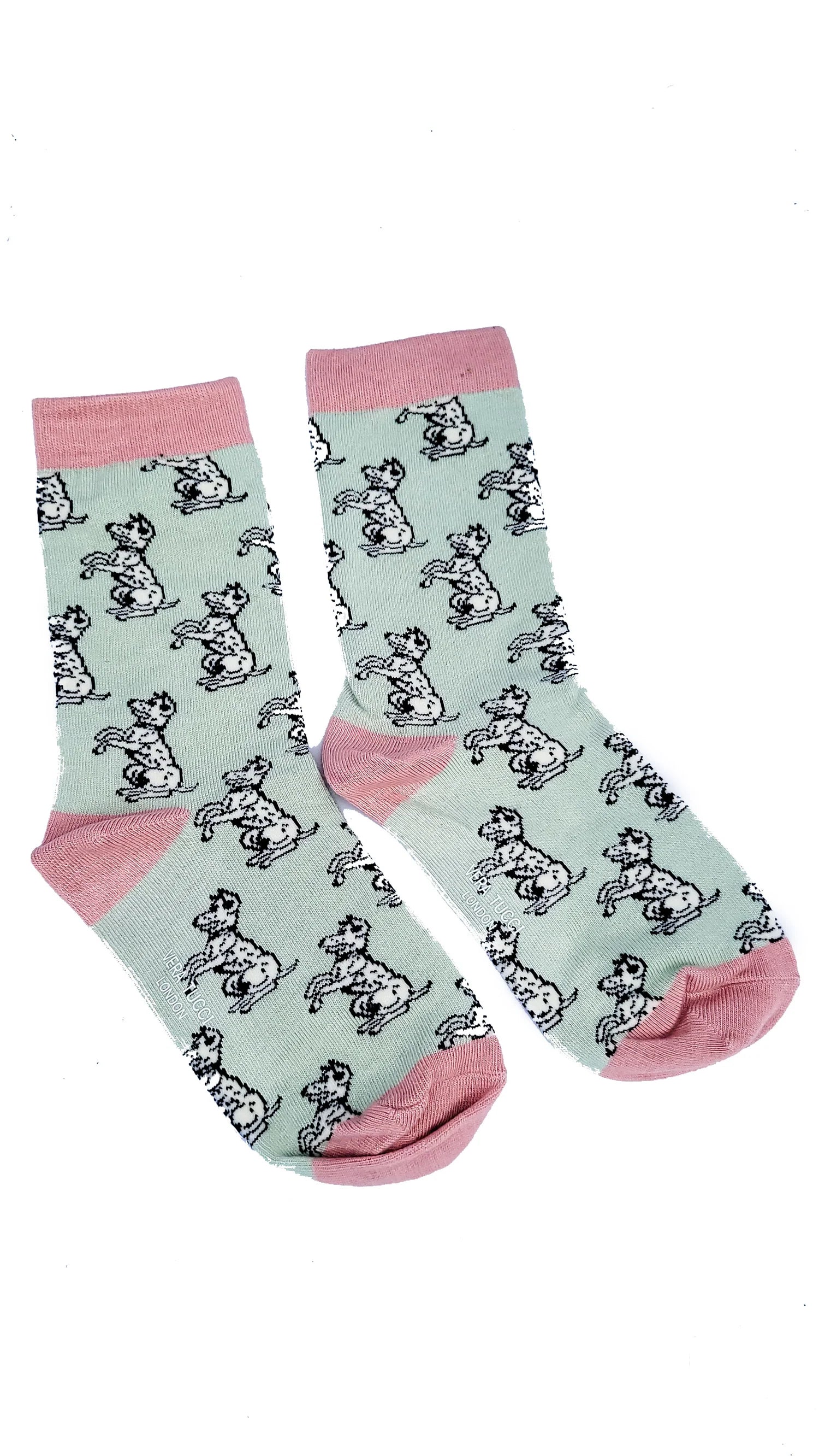 Womens Socks Begging Dog - Sage