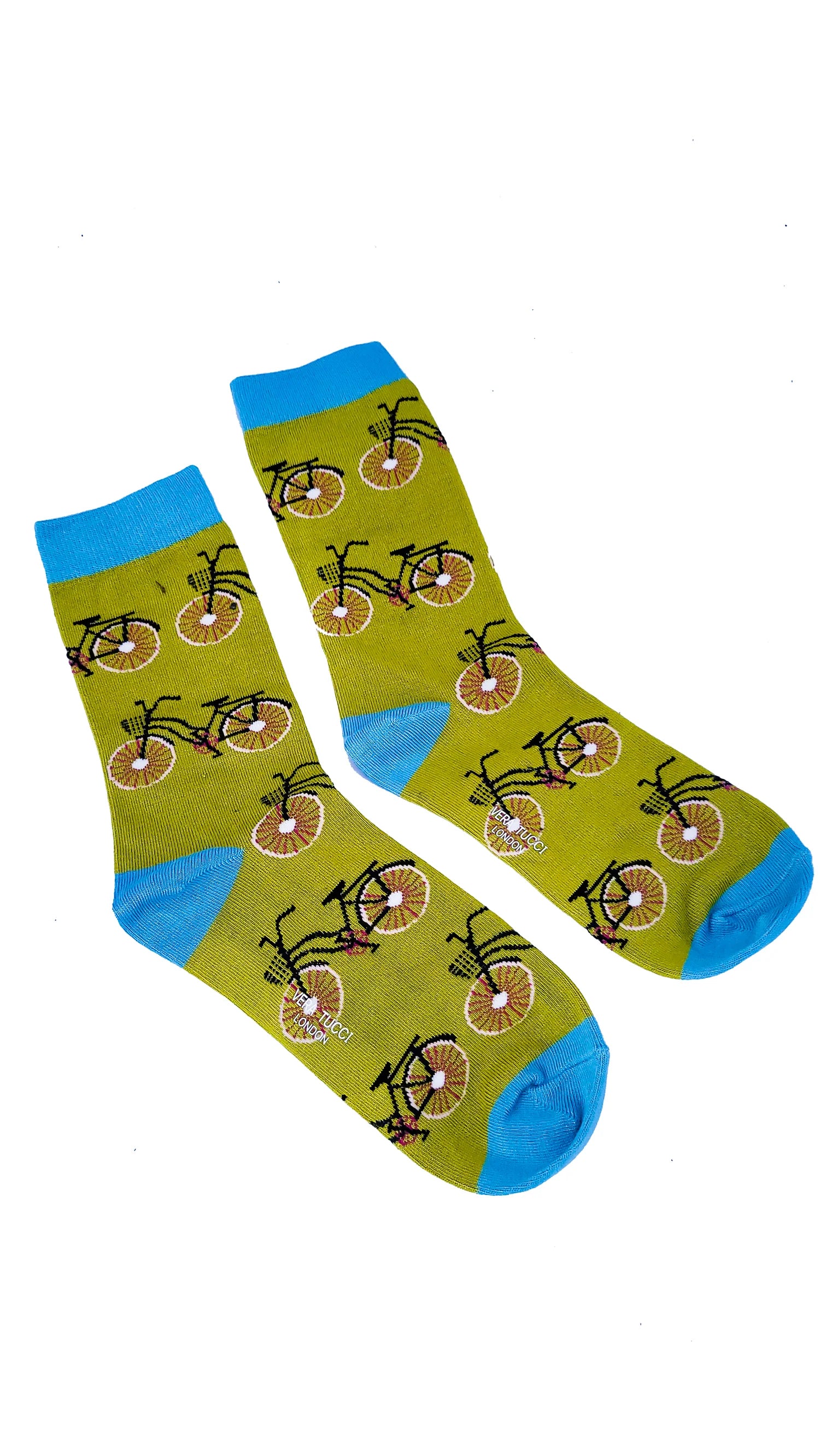 Womens Socks Bicycle - Green