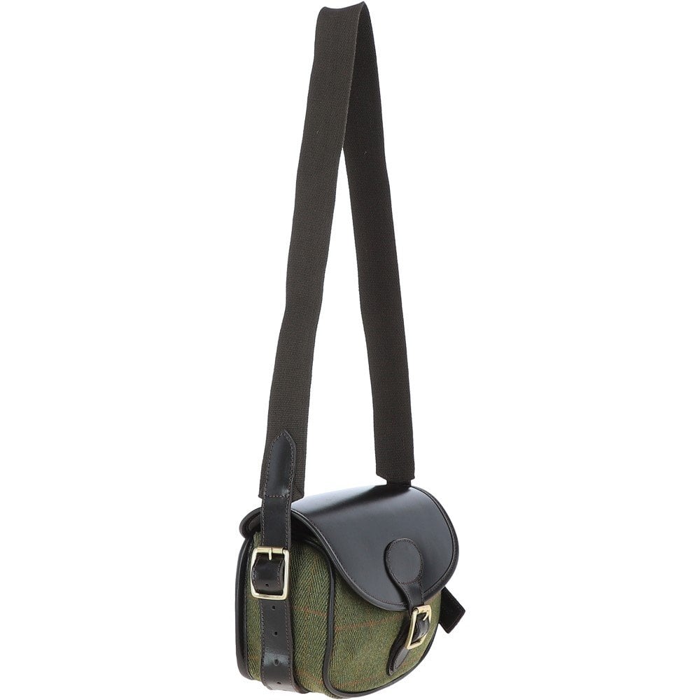 Maddox Tweed/Leather Cartridge Bag - LOVAT (5433/22) - Oxford Blue