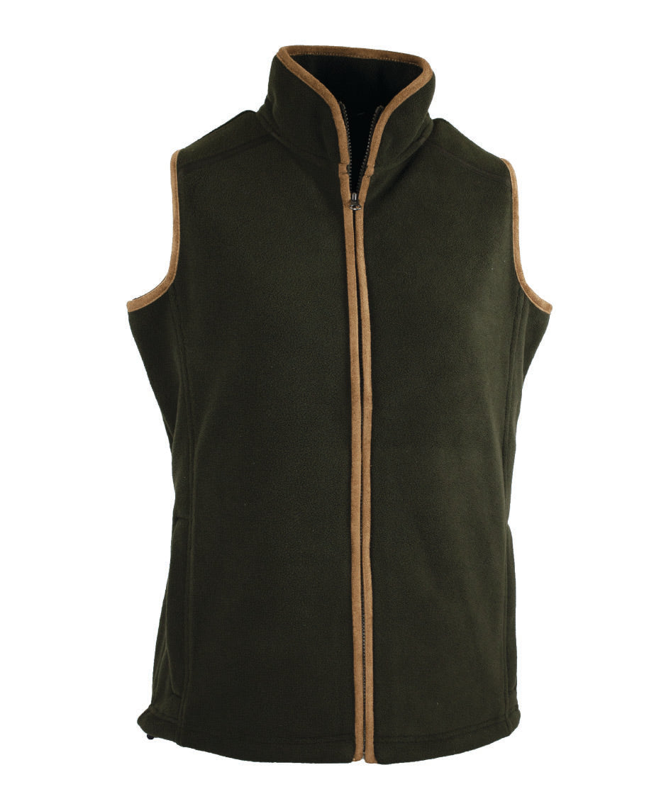 LF201 - Ladie's Fleece Gilet - KHAKI - Oxford Blue