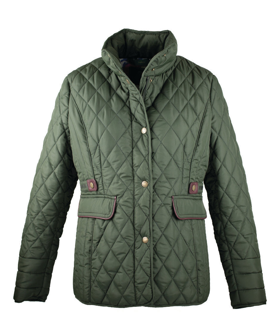 LJ002 - Ladies Maya Quilted Jacket - GREEN - Oxford Blue