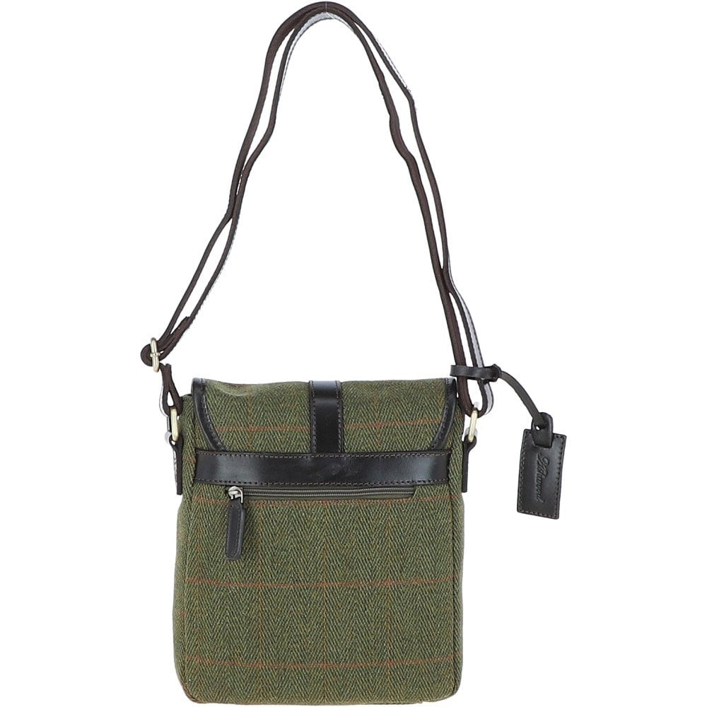 Toby Leather/Tweed Cross Body Bag - LOVAT (5433/22) - Oxford Blue
