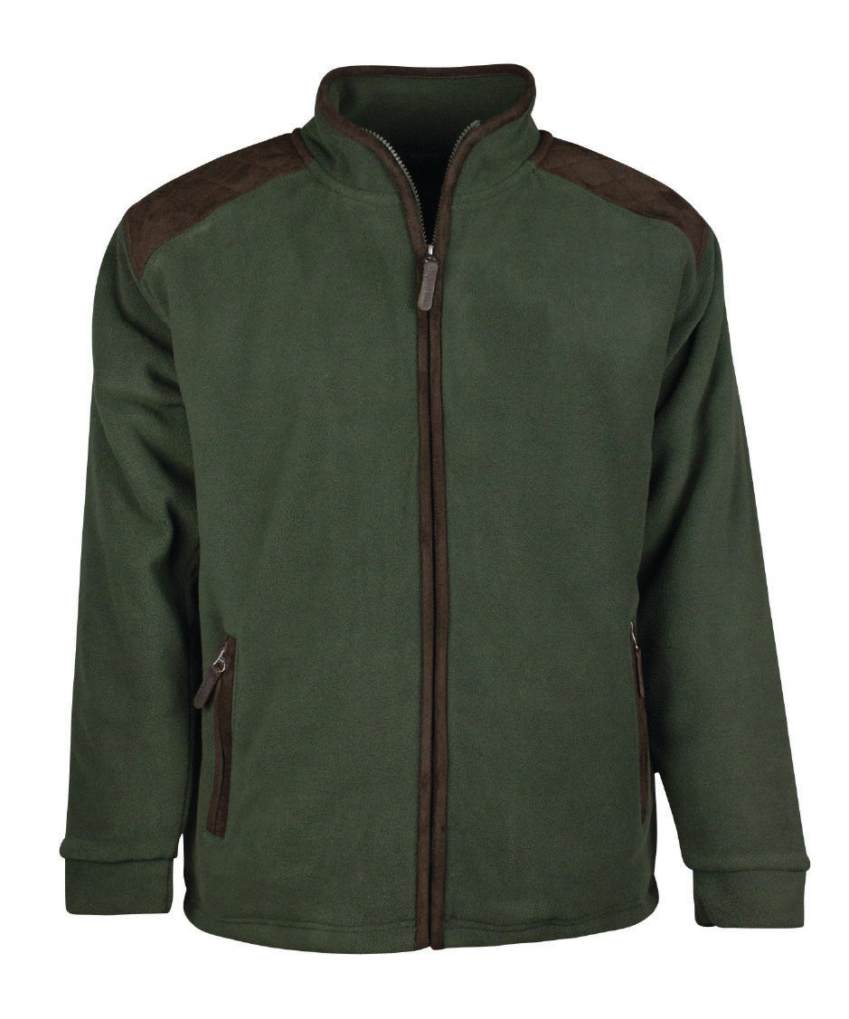 MF106 - Mens Padded Fleece Jacket - GREEN - Oxford Blue