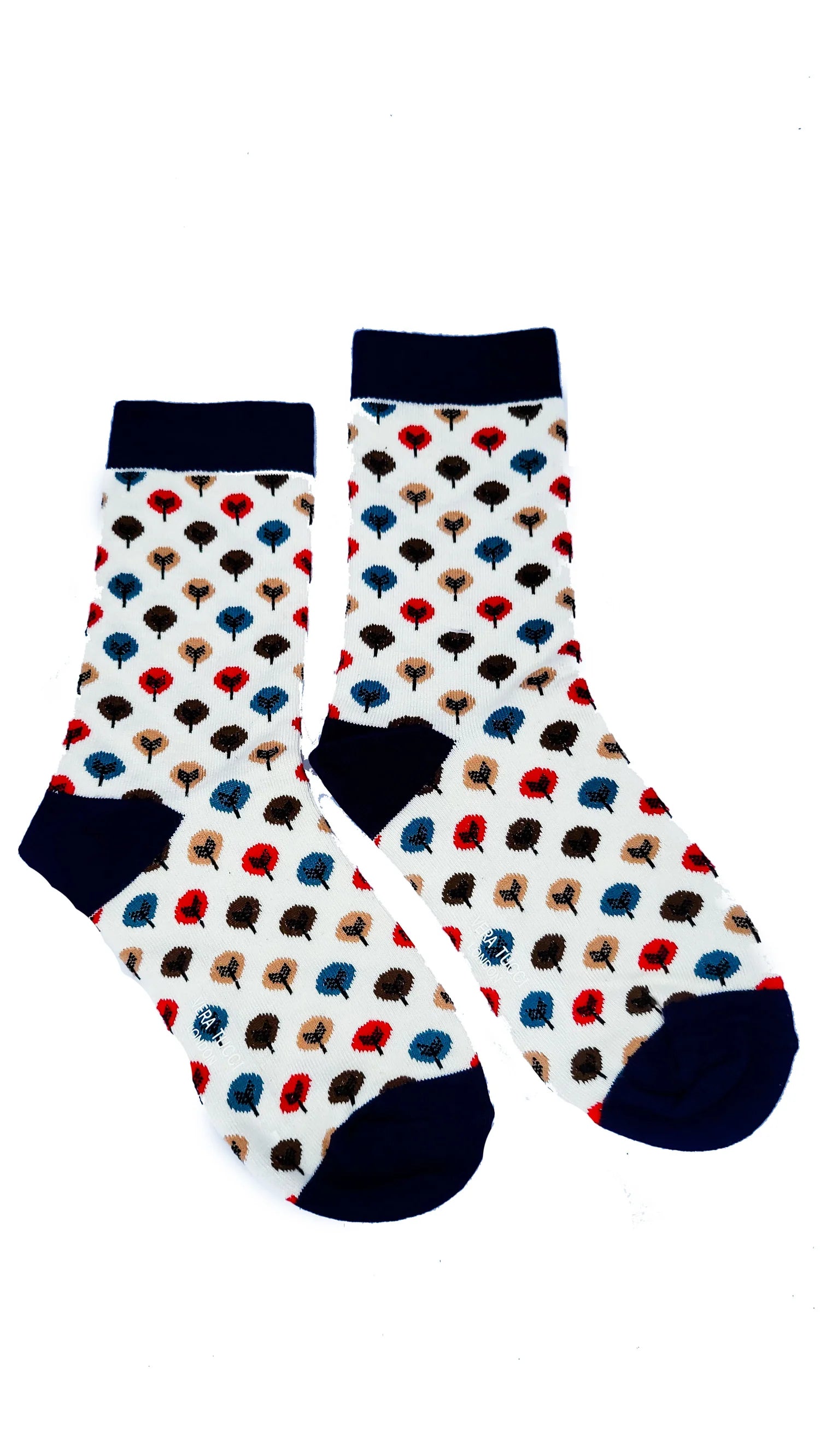 Womens Socks Trees - White