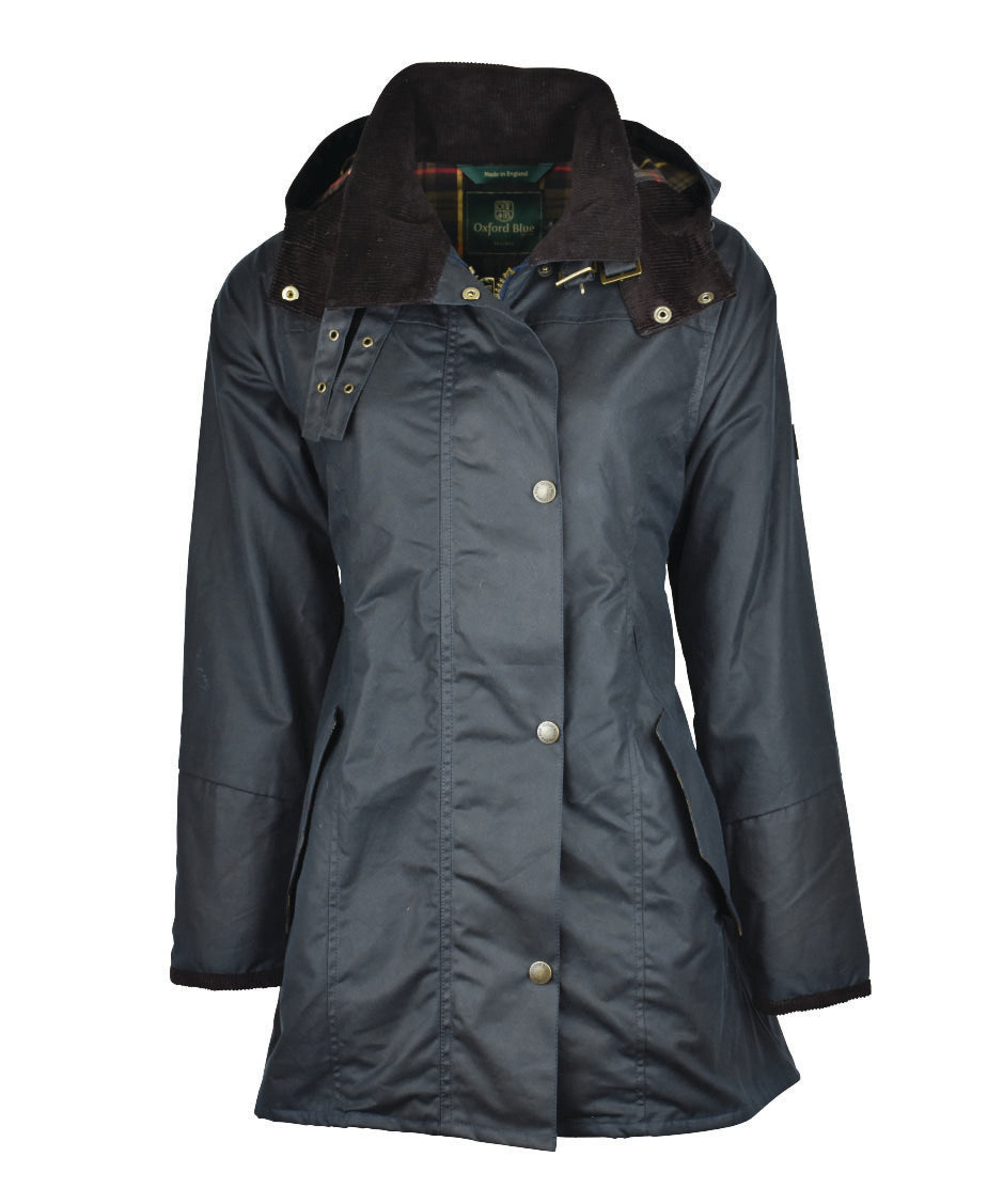 W02 - Women's Olivia Waxed Jacket - NAVY - Oxford Blue