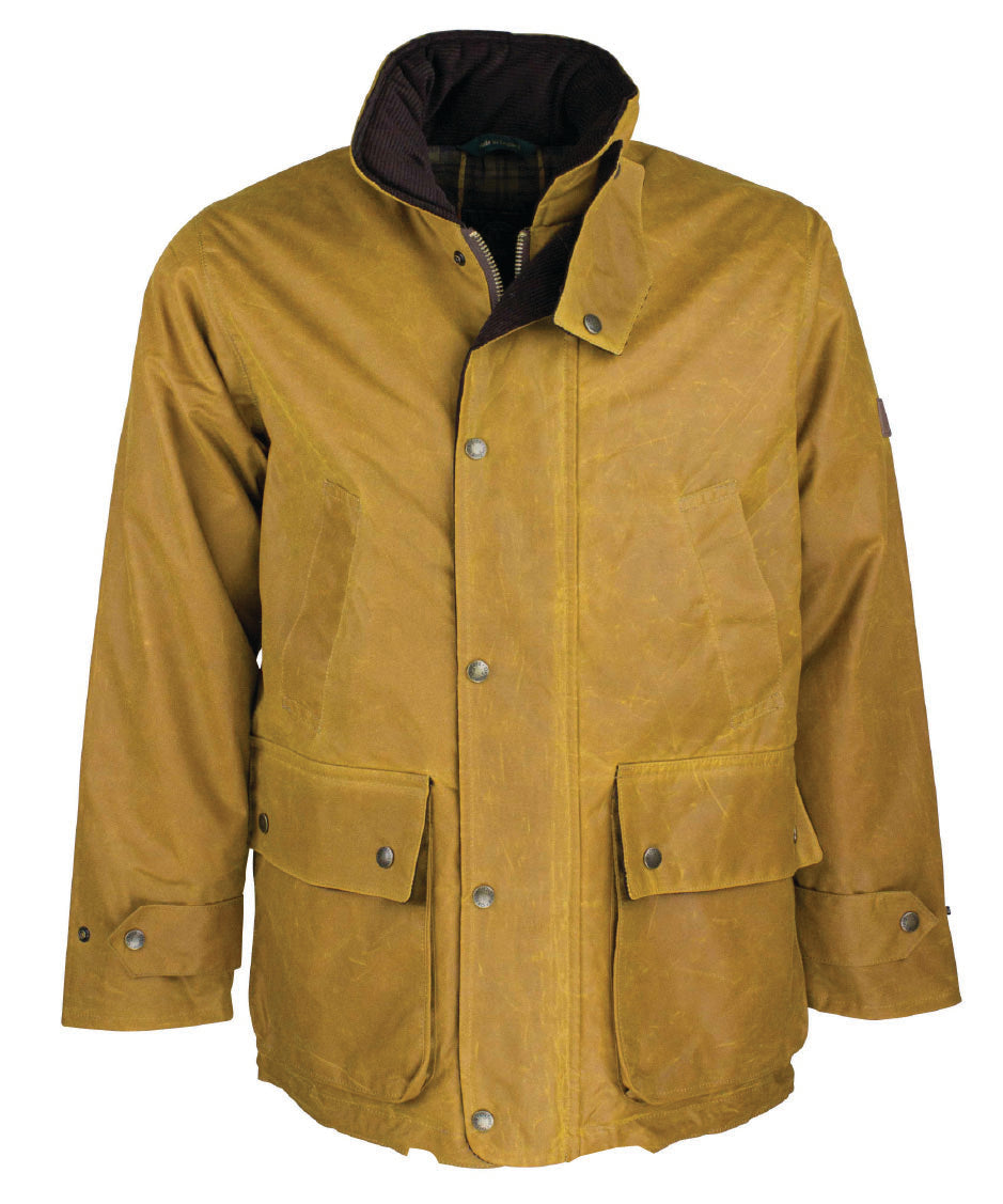 W05 - Men's Kingsbridge Padded Wax Antique Coat - GOLD - Oxford Blue