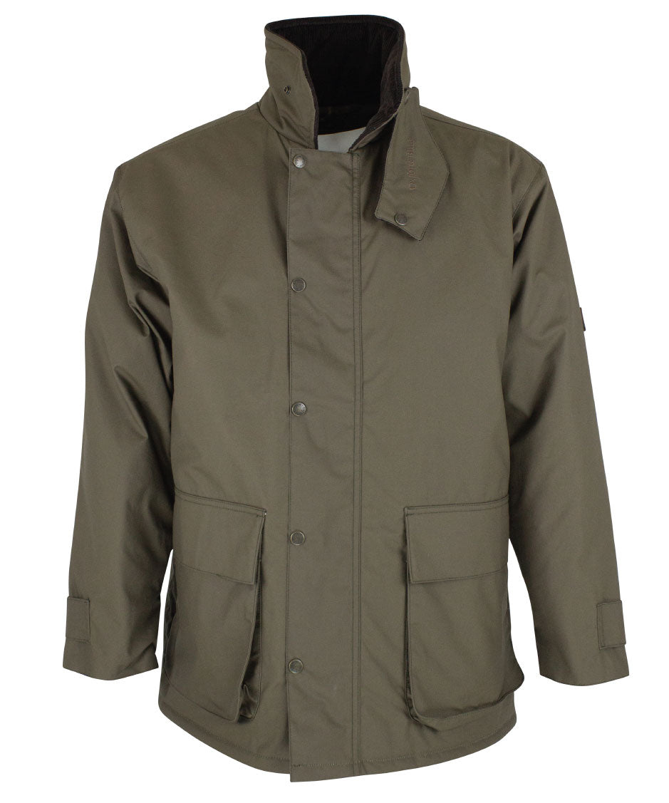 W18 - Men's Knightsbridge Staywax Jacket - OLIVE - Oxford Blue