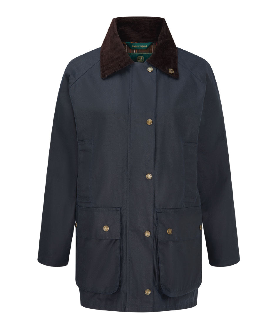 W24 - Women's Countrygirl Wax Jacket - NAVY - Oxford Blue