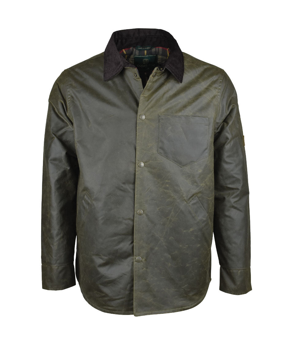 W26 - Men's Alum Antique Wax Overshirt - GREEN - Oxford Blue