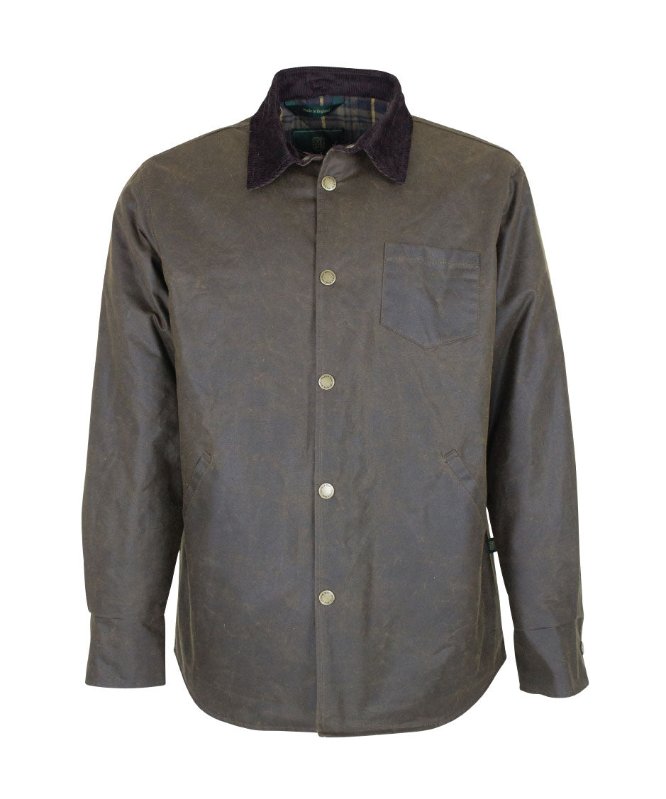 W26 - Men's Alum Antique Wax Overshirt - CARAMEL - Oxford Blue