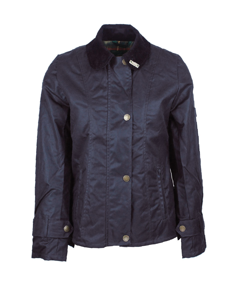 W308 - Women's Ambre Wax Jacket - NAVY - Oxford Blue