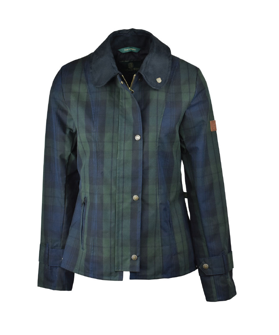 W44 - Ladies Tartan Washwax Ambre - BLACKWATCH - Oxford Blue