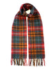 Antique Buchanan Lambswool Check Scarf - Oxford Blue