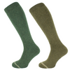 233 - Men's Knee High Lambswool Socks (2 Pack) - Oxford Blue