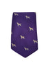 GT12 - 100% Silk Woven Tie / Dog - PURPLE - Oxford Blue
