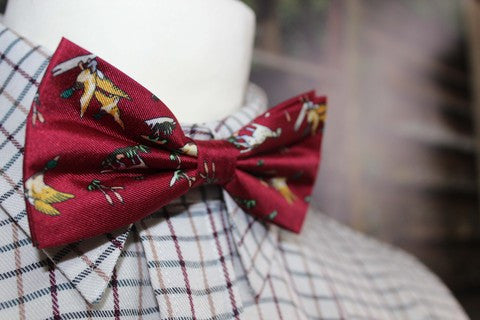 GT5 - Silk Bow Tie - WINE - Oxford Blue