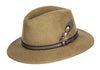 HW01 - Unisex Fedora Wool Hat - CAMEL - Oxford Blue