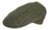 HW20 - Walker Wool Tweed Cap - GREEN CHECK - Oxford Blue