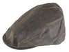 HW49 - Tartan Wax Flat Cap - HONEY - Oxford Blue