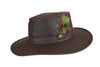 HW91 - Aussie Feather Wax Hat - BROWN - Oxford Blue