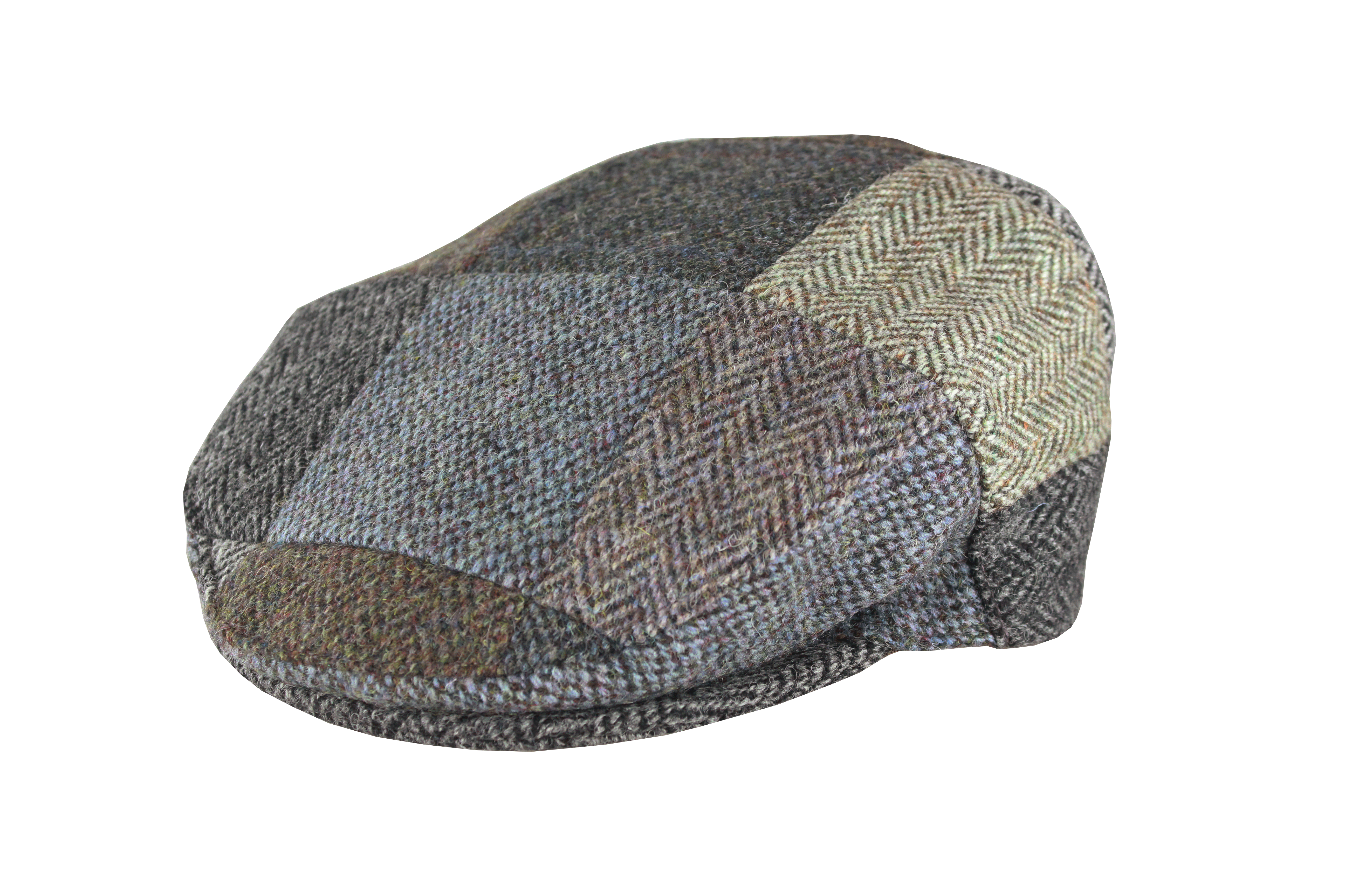 HW92 - Harris Tweed Patchwork Flat Cap