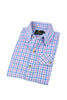 KSH08 - Kids Full Sleeve Holford Shirt - PINK/BLUE - Oxford Blue