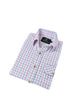 KSH09 - Kids Full Sleeve Perry Check Shirt - BLUE/PINK - Oxford Blue