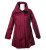 LJ064 - Women's New England Coat - WINE - Oxford Blue