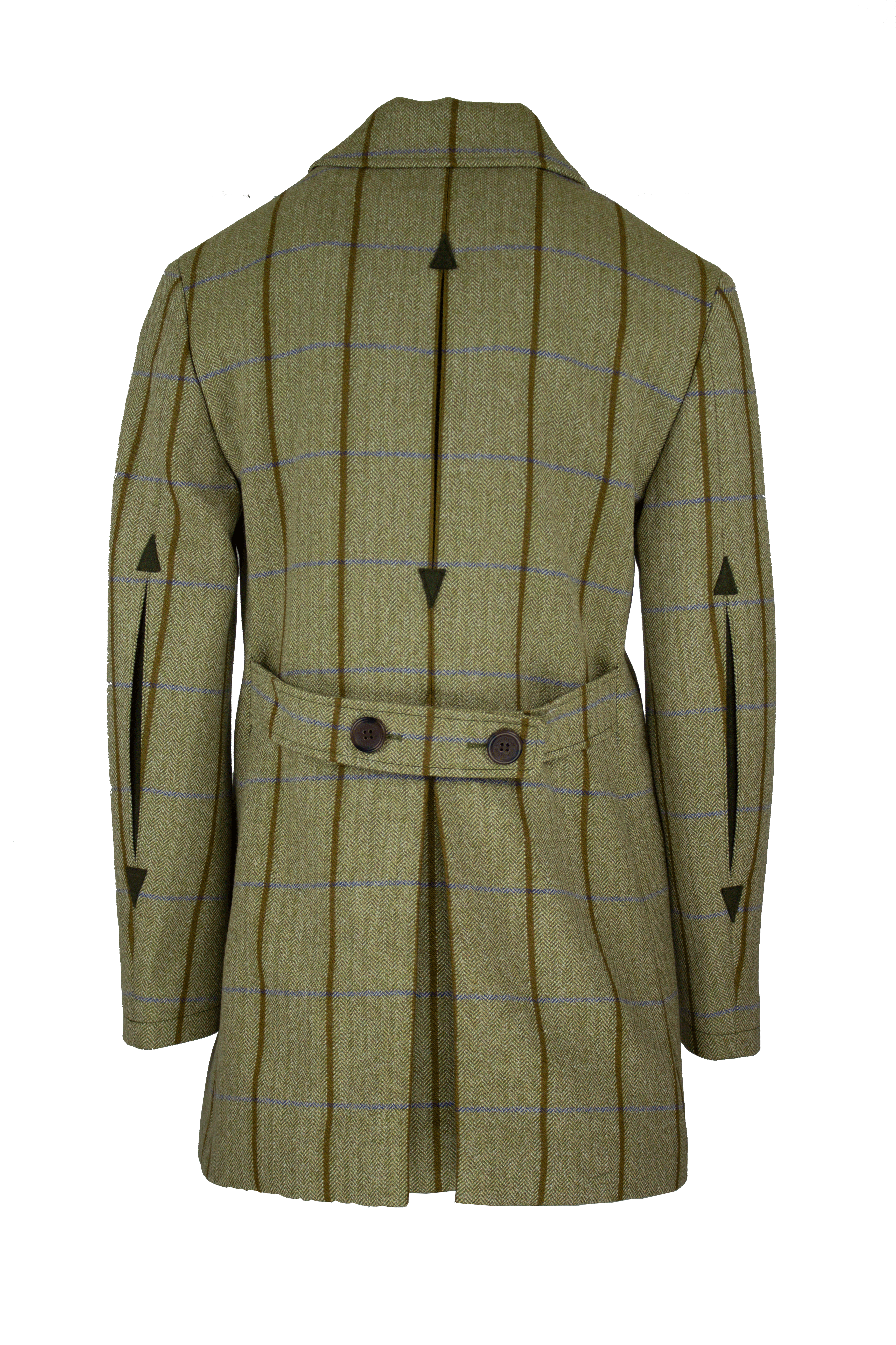LTW02 - Women's Tailored Tweed Coat - BLUE - Oxford Blue
