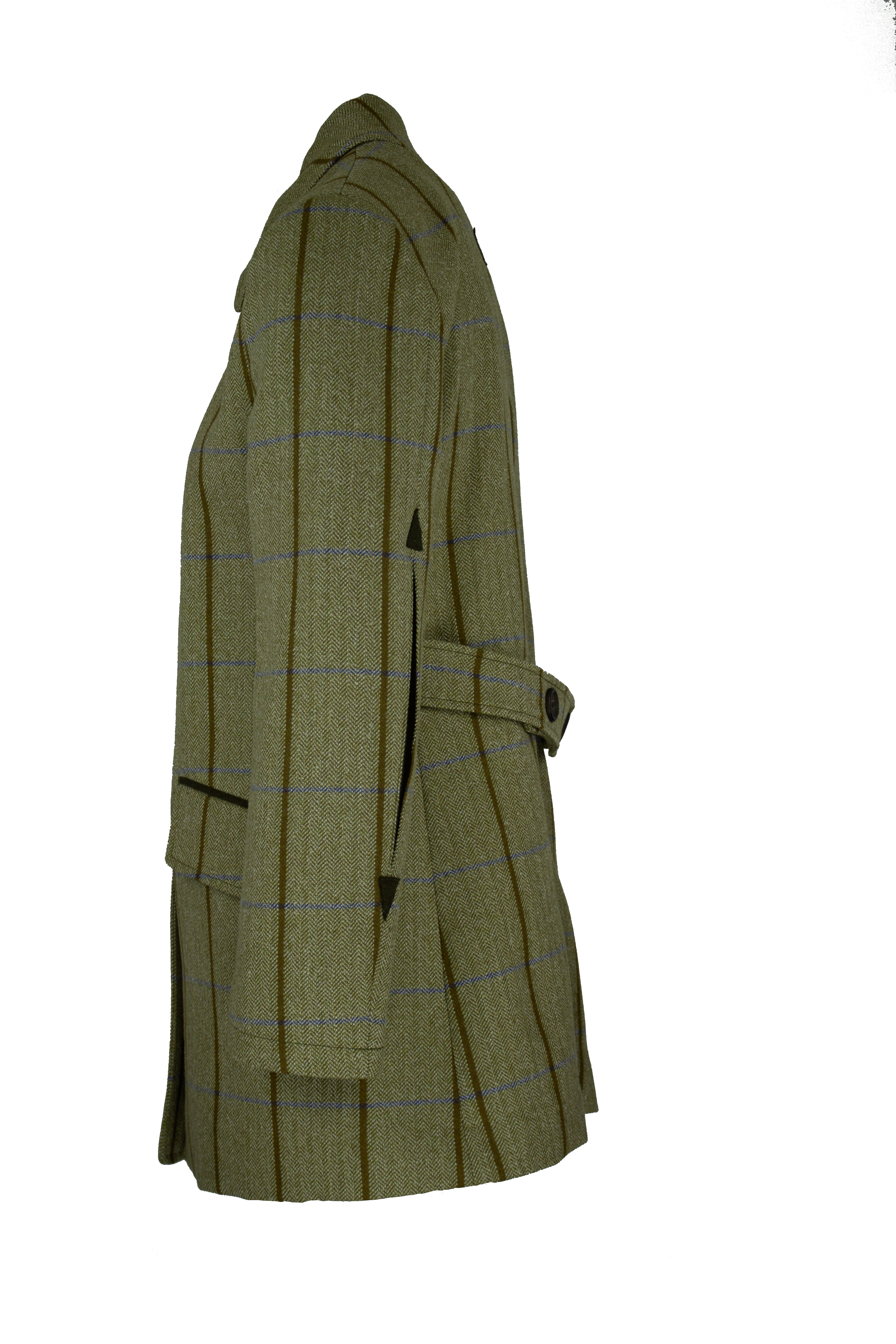 LTW02 - Women's Tailored Tweed Coat - BLUE