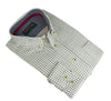 MCS901 - Men's London Tattersall Shirt - Green Check - Oxford Blue
