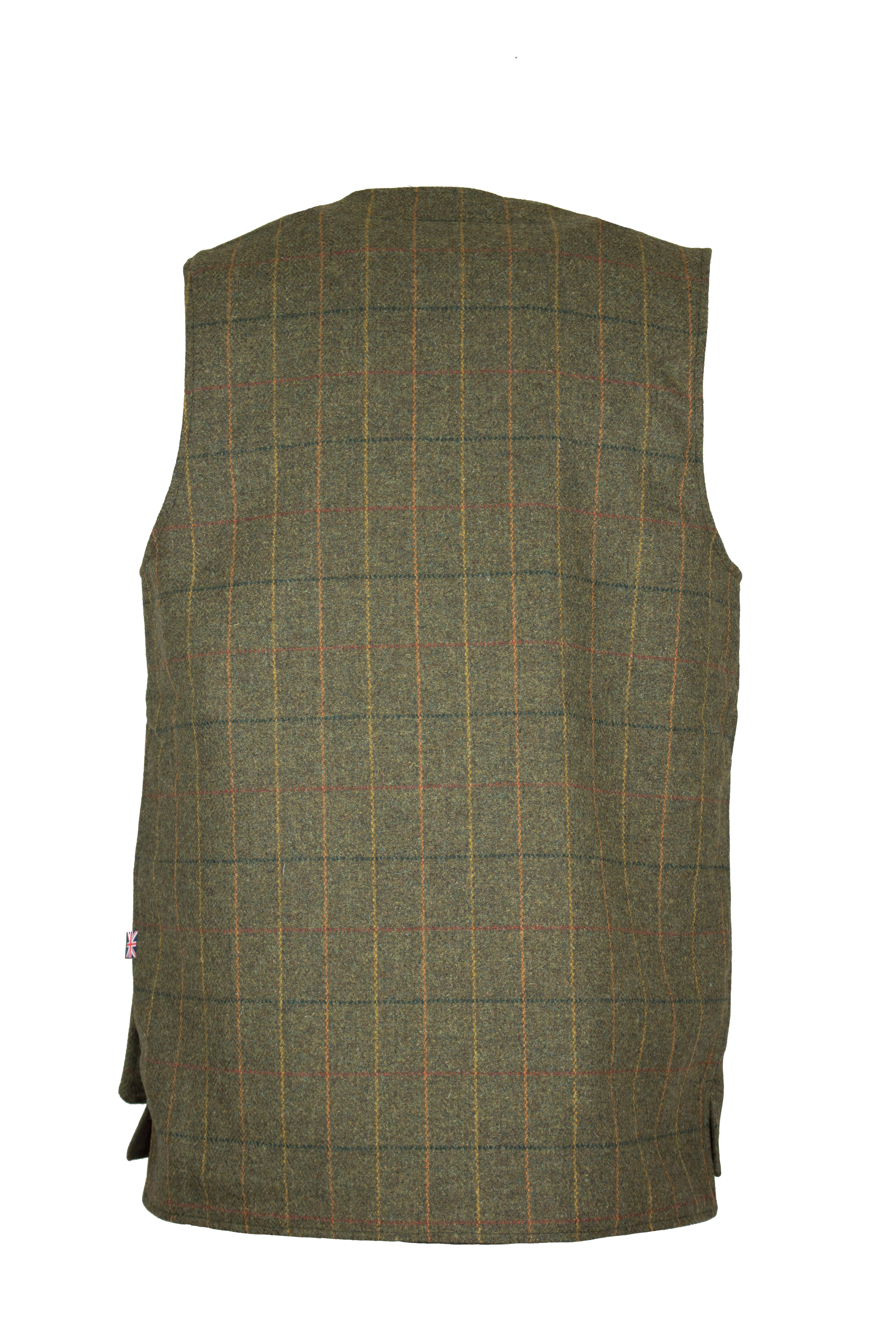 MT10 - Men's Braemer Shootong Gilet - GREEN CHECK - Oxford Blue