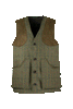 MT10 - Men's Braemer Shootong Gilet - GREEN CHECK - Oxford Blue