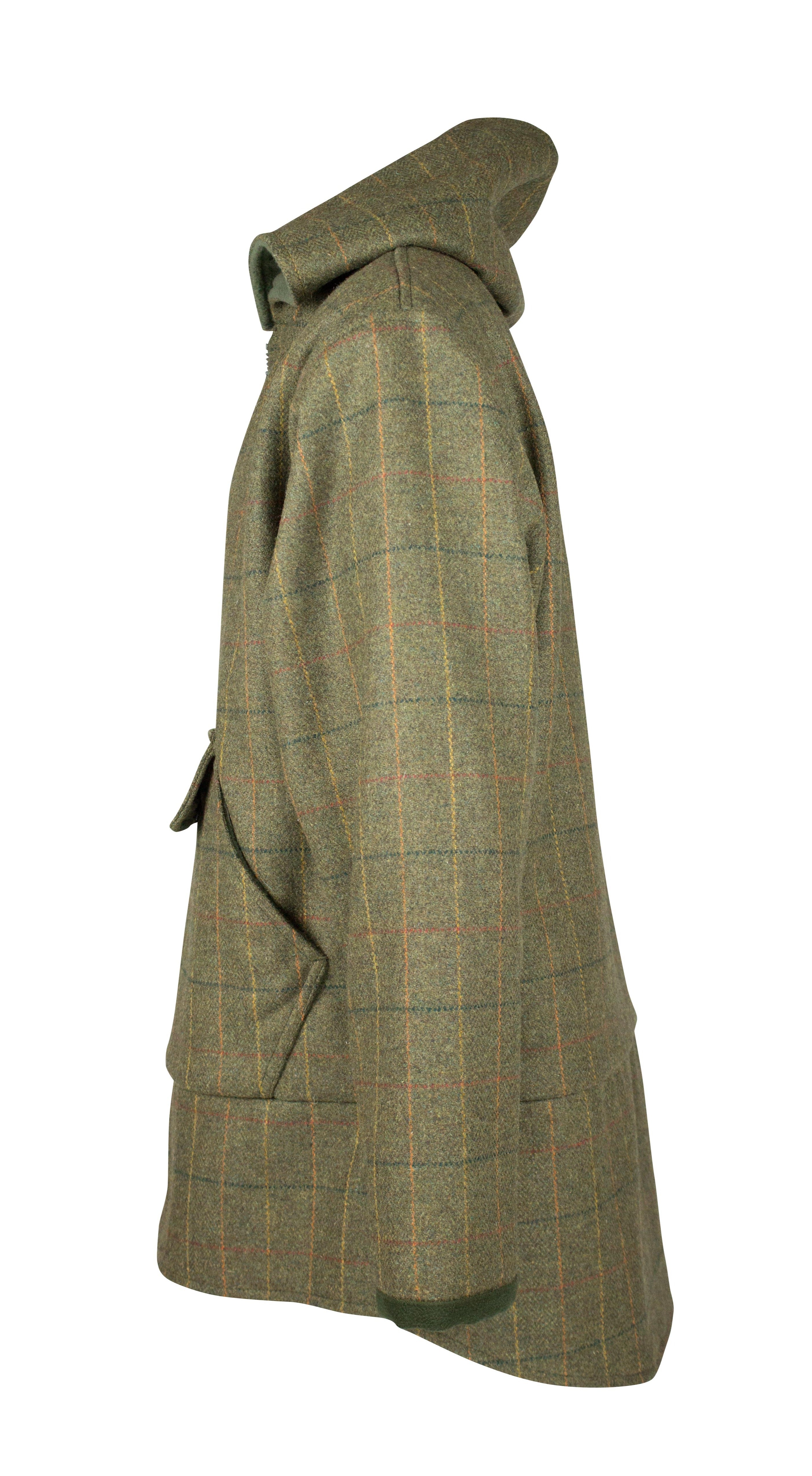 MT11 - Men's Braemer Tweed Smock - GREEN CHECK - Oxford Blue