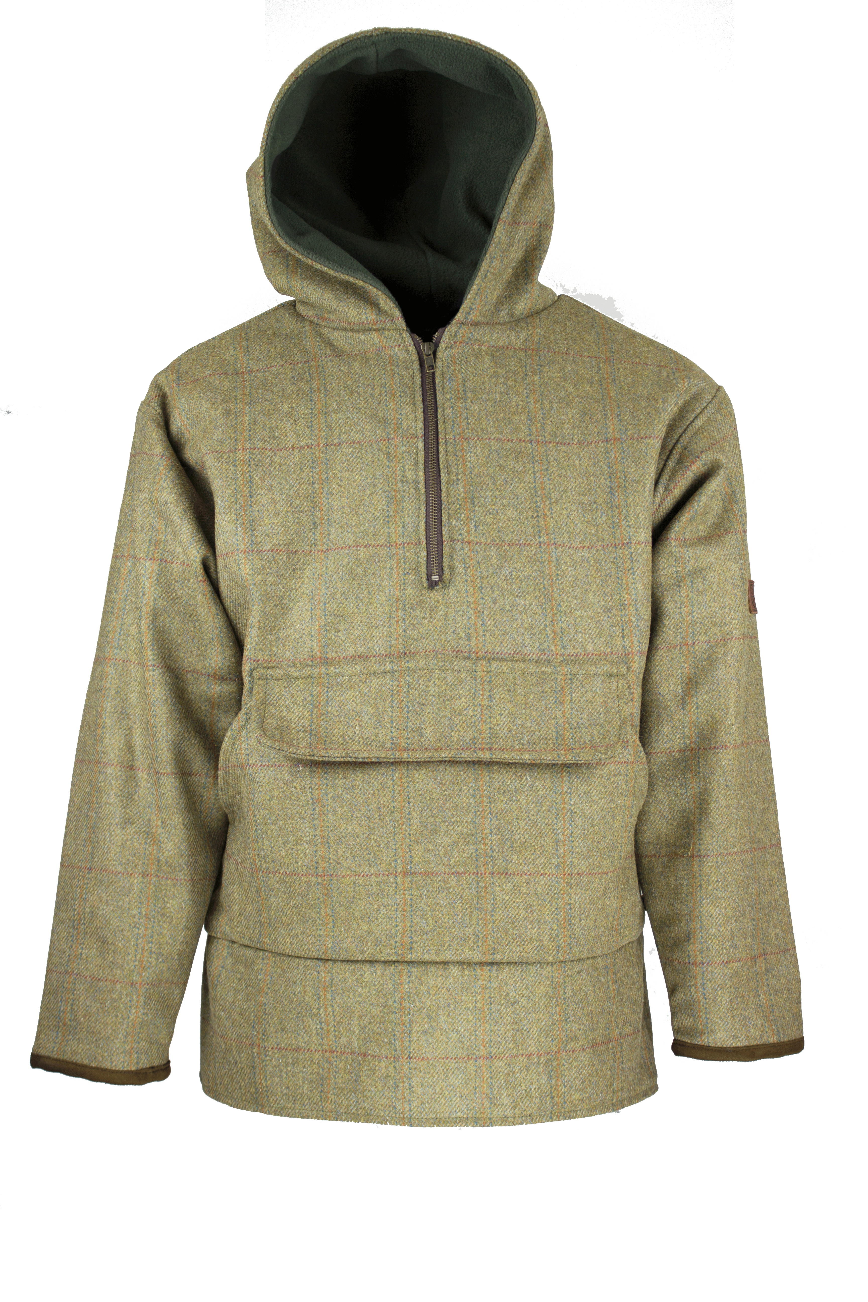 MT11 - Men's Braemer Tweed Smock - WHEAT - Oxford Blue