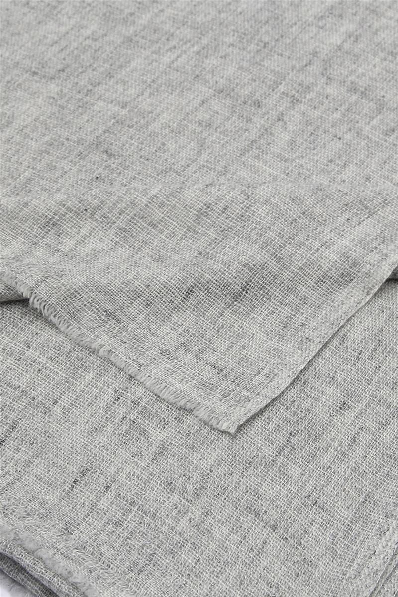 Plain Shaded Cashmere Scarf - Stone Grey - Oxford Blue