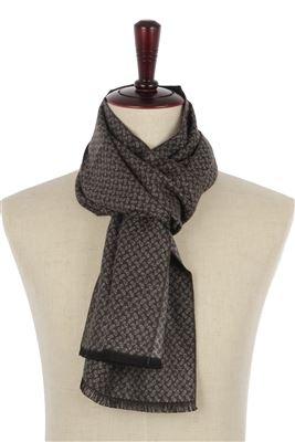 Mini Paisley Print Scarf - Olive Green - Oxford Blue