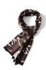 Reversible Chain Print Scarf - Brown - Oxford Blue