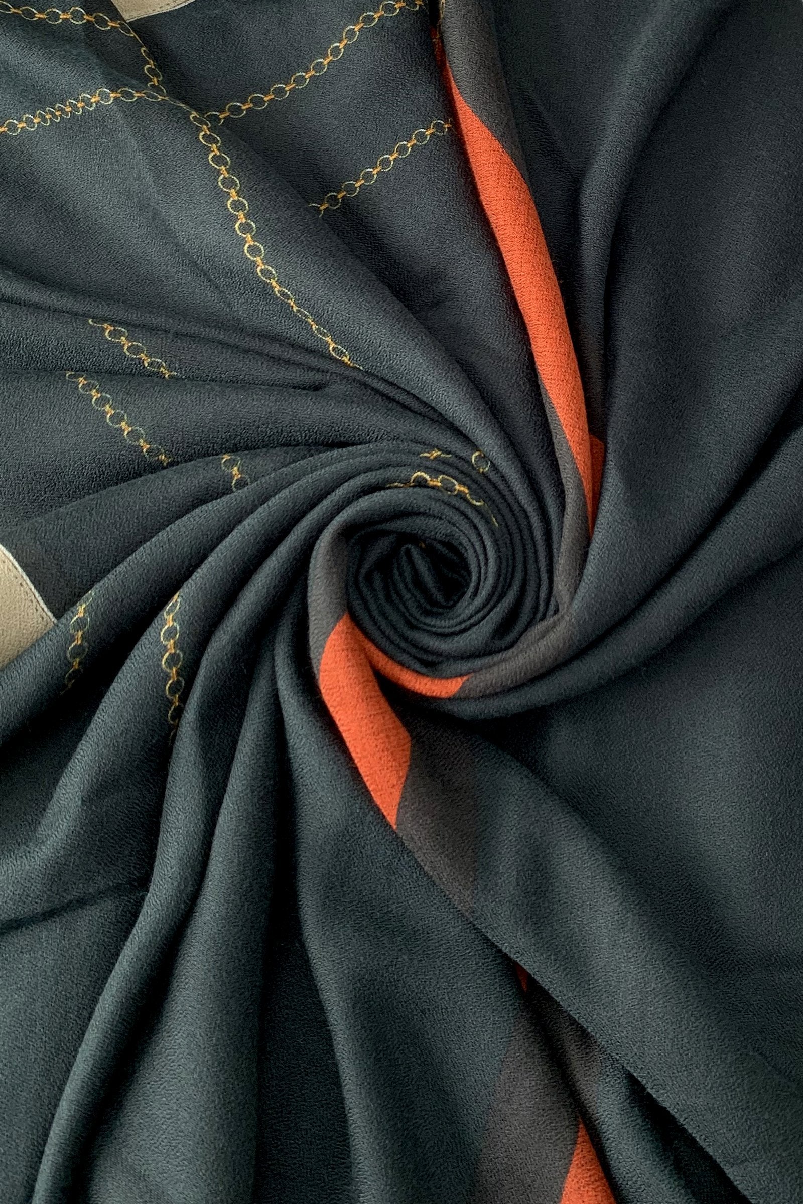 Windsor Scarf - Forest Green - Oxford Blue
