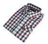 SH40 - Men's County Check Shirt - WINE - Oxford Blue