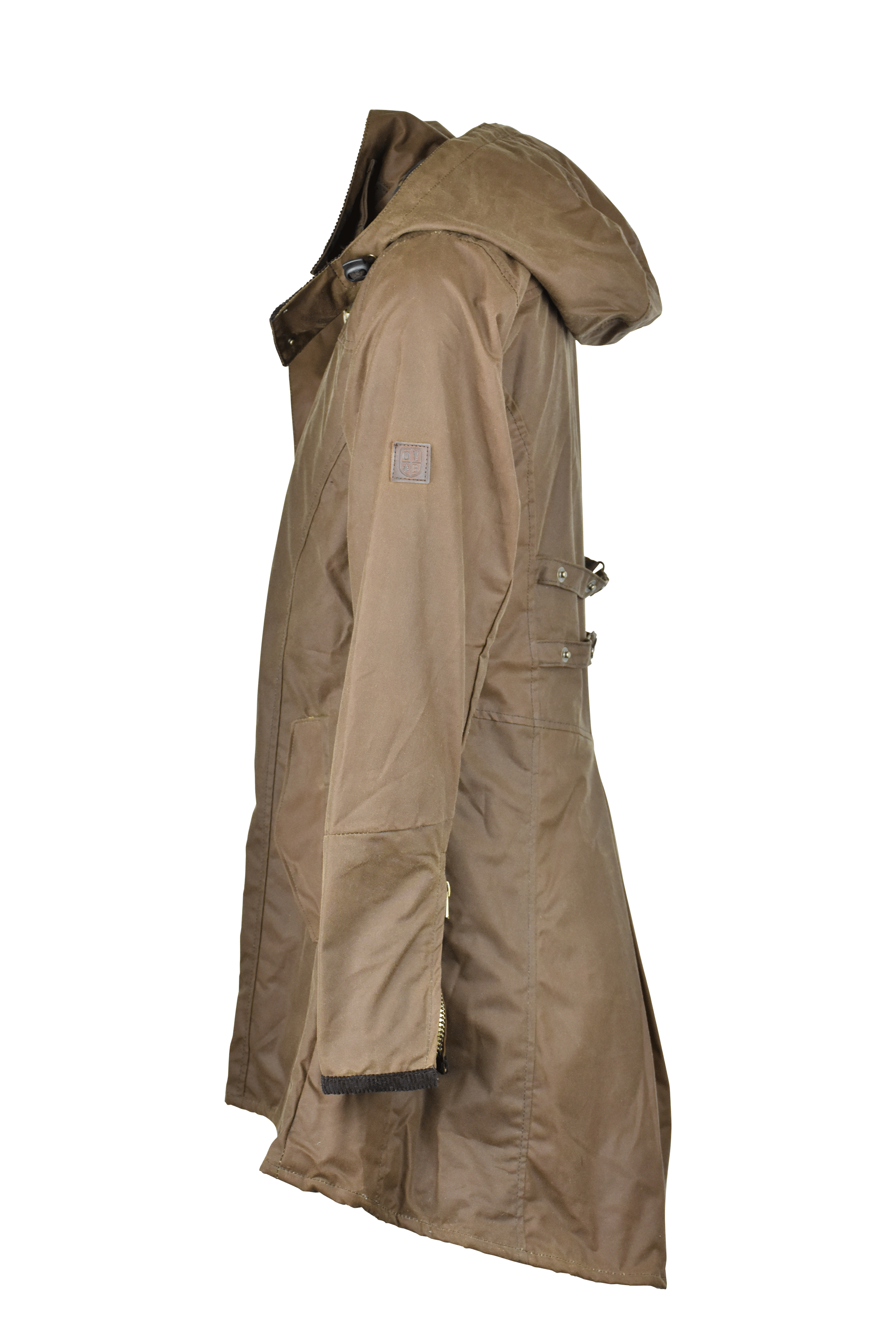 W02 - Women's Olivia Waxed Jacket - SAND - Oxford Blue
