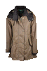 W02 - Women's Olivia Waxed Jacket - SAND - Oxford Blue
